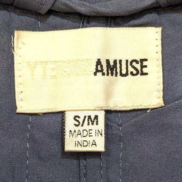 Amuse Society Seabreeze Embroidered Button Up Lightweight Quilted Jacket S/M - Picture 10 of 10